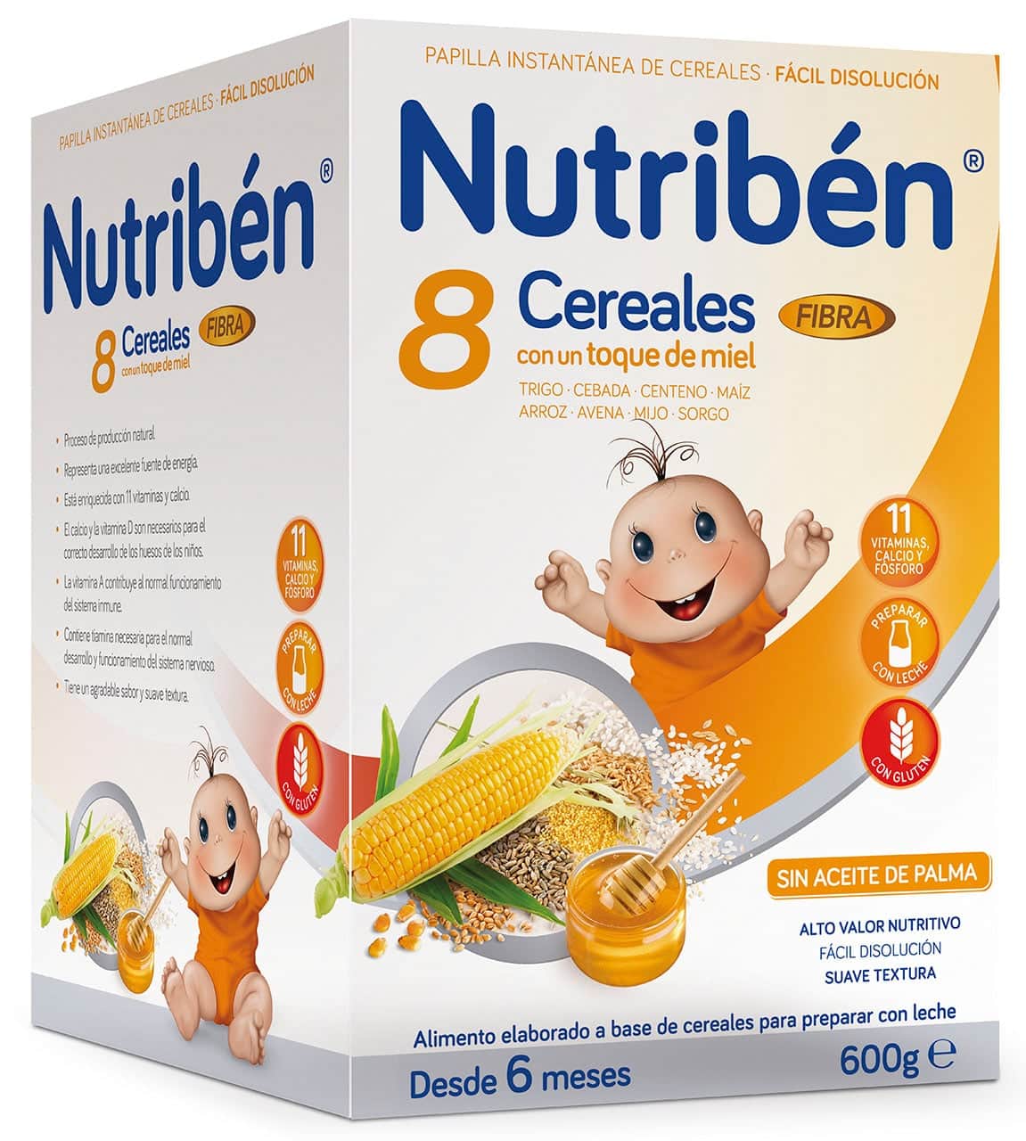 Nutribén 8 Cereales Miel Fibra 600g